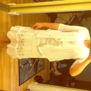 White lace shirt and skirt